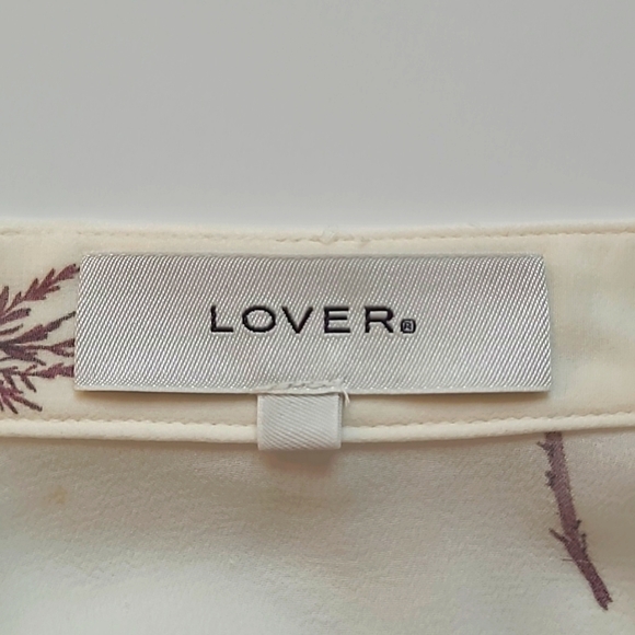 LOVER Long-Sleeve Floral Silk Blouse - Picture 7 of 9